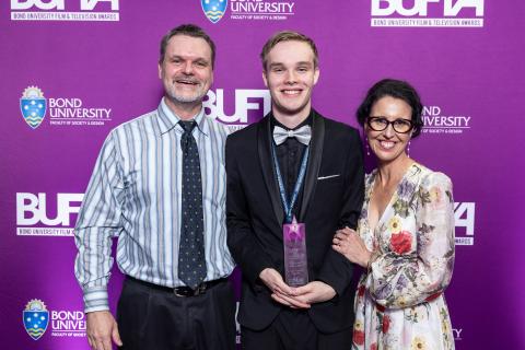 Benjamin Rosenberg and his parents 