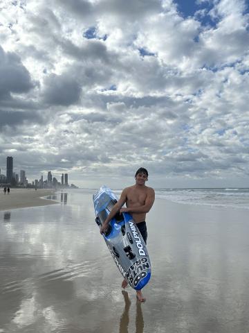 Hunter Robinson at the beach